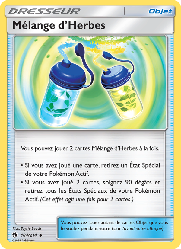 Mélange d’Herbes 184 — Tonnerre Perdu (French Pokémon TCG card)