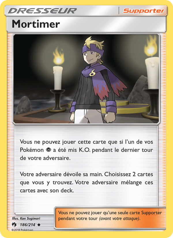 Mortimer 186 — Tonnerre Perdu (French Pokémon TCG card)