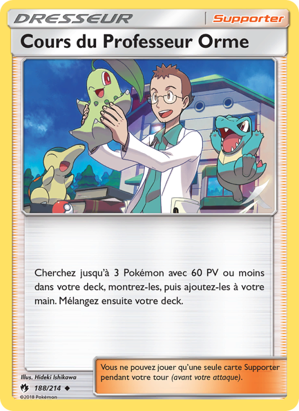 Cours du Professeur Orme 188 — Tonnerre Perdu (French Pokémon TCG card)