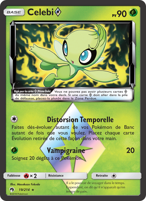 Celebi ◇ 19 — Tonnerre Perdu (French Pokémon TCG card)