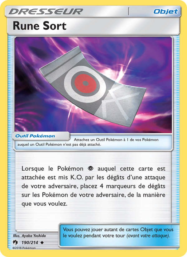 Rune Sort 190 — Tonnerre Perdu (French Pokémon TCG card)