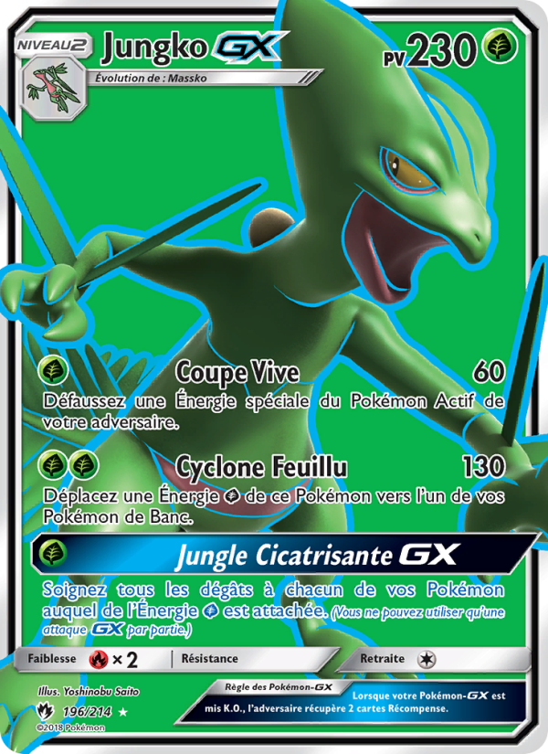 Jungko GX 196 — Tonnerre Perdu (French Pokémon TCG card)