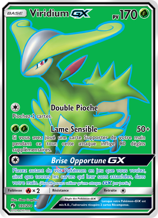 Viridium GX 197 — Tonnerre Perdu (French Pokémon TCG card)
