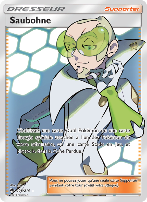 Saubohne 208 — Tonnerre Perdu (French Pokémon TCG card)