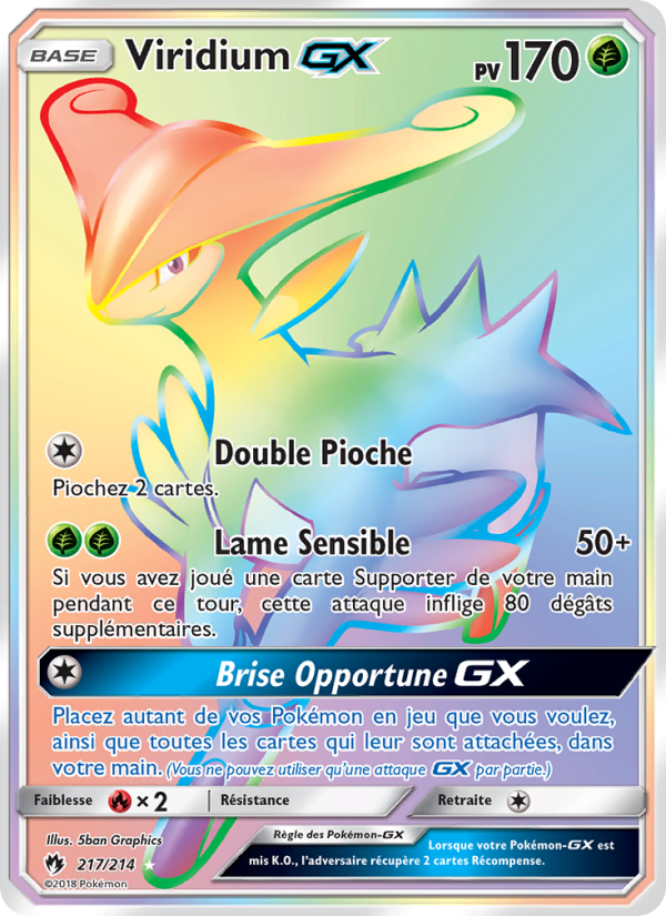 Viridium GX 217 — Tonnerre Perdu (French Pokémon TCG card)