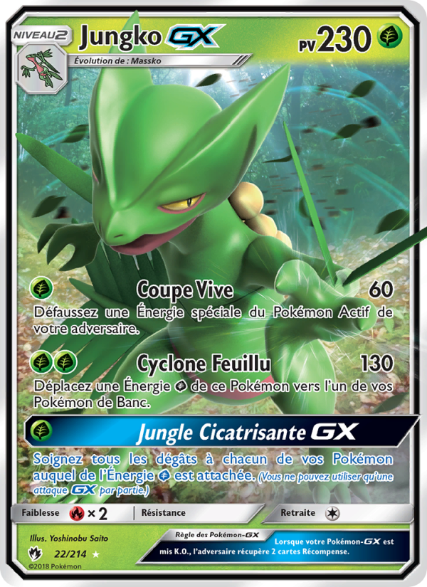 Jungko GX 22 — Tonnerre Perdu (French Pokémon TCG card)