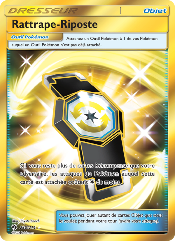 Rattrape-Riposte 230 — Tonnerre Perdu (French Pokémon TCG card)