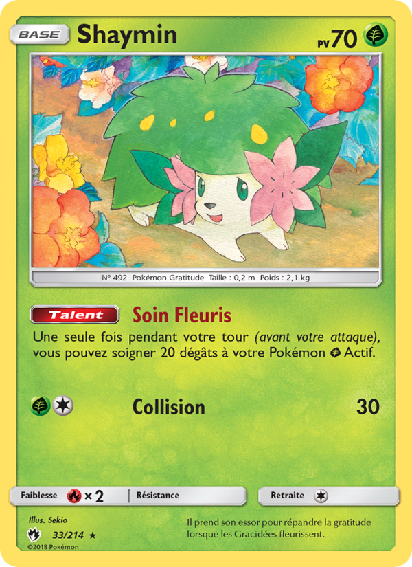 Shaymin 33 — Tonnerre Perdu (French Pokémon TCG card)