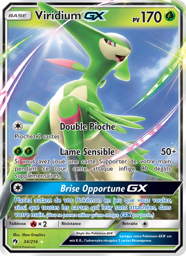 Viridium GX 34 — Tonnerre Perdu (French Pokémon TCG card)