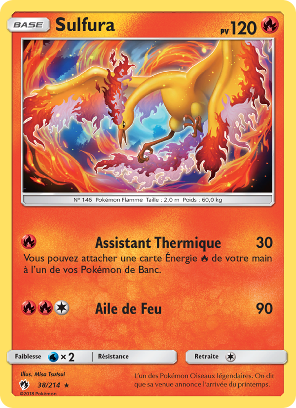 Sulfura 38 — Tonnerre Perdu (French Pokémon TCG card)