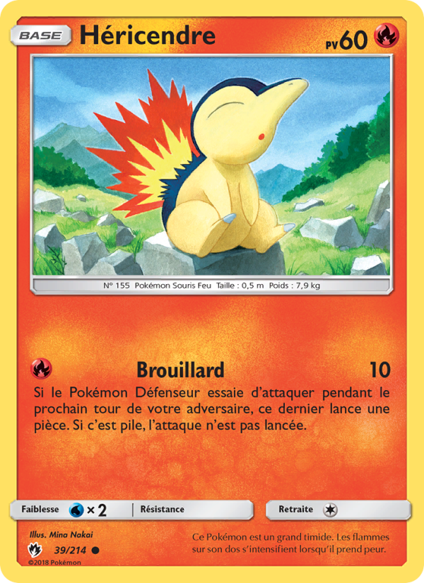 Héricendre 39 — Tonnerre Perdu (French Pokémon TCG card)