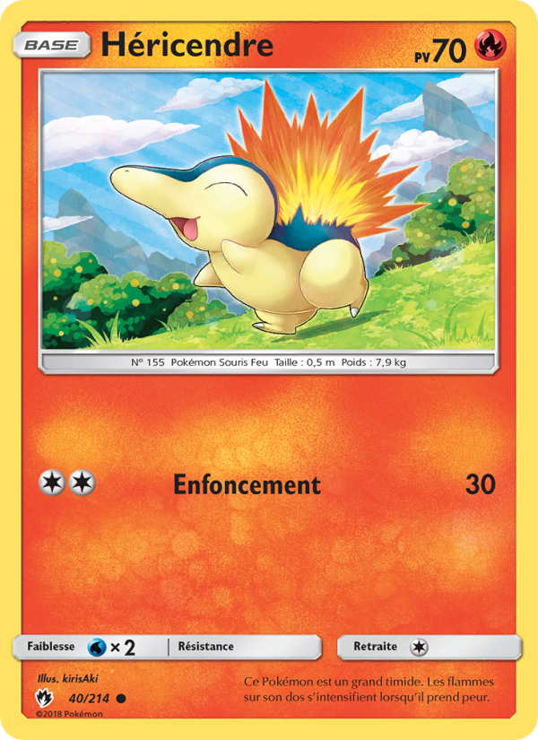 Héricendre 40 — Tonnerre Perdu (French Pokémon TCG card)