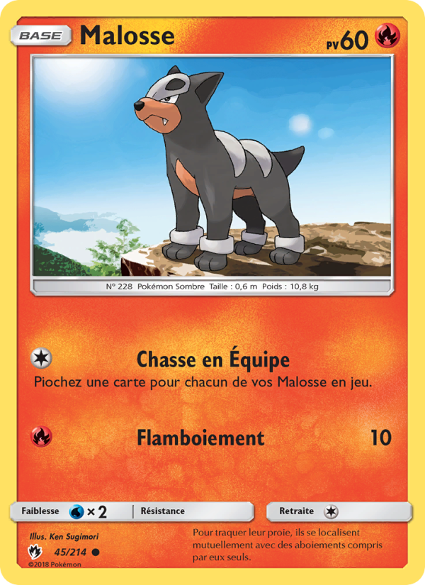 Malosse 45 — Tonnerre Perdu (French Pokémon TCG card)