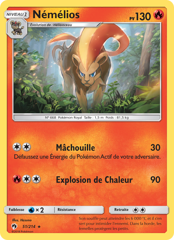 Némélios 51 — Tonnerre Perdu (French Pokémon TCG card)