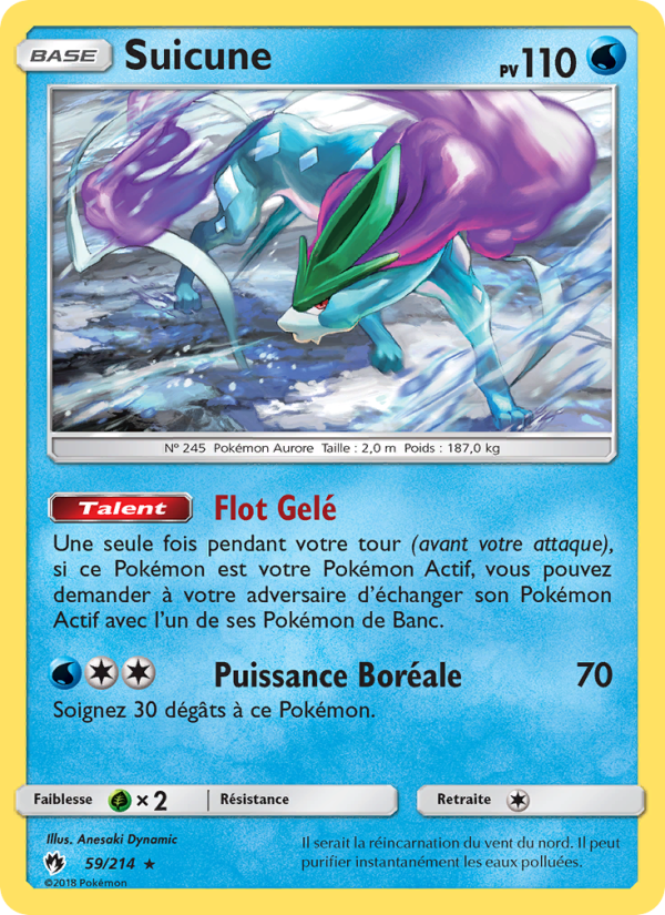 Suicune 59 — Tonnerre Perdu (French Pokémon TCG card)