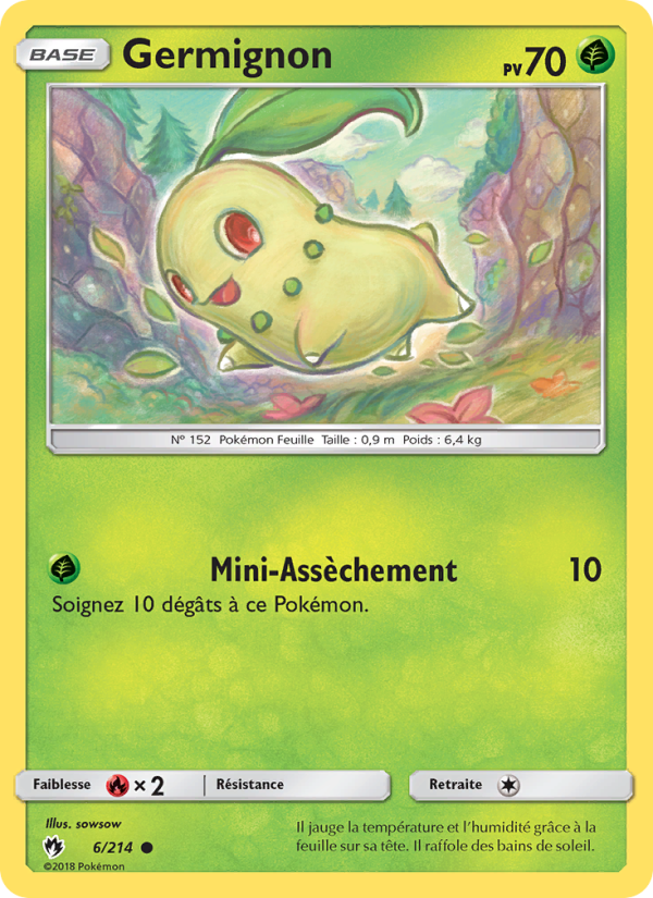 Germignon 6 — Tonnerre Perdu (French Pokémon TCG card)