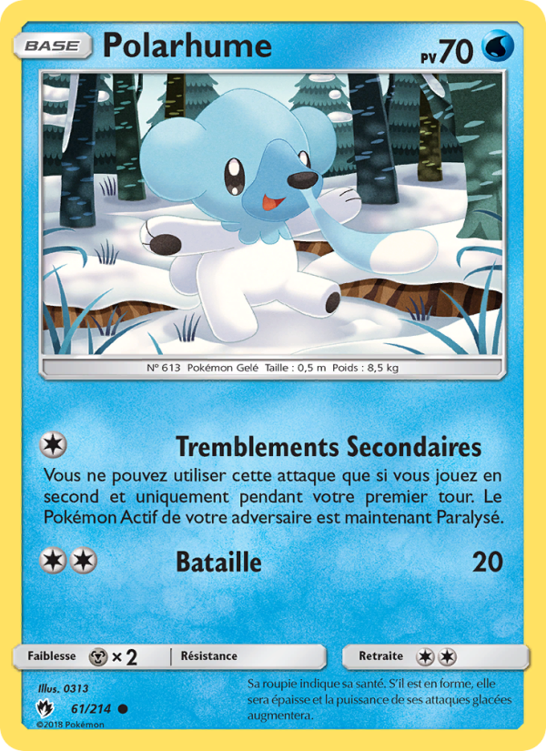 Polarhume 61 — Tonnerre Perdu (French Pokémon TCG card)