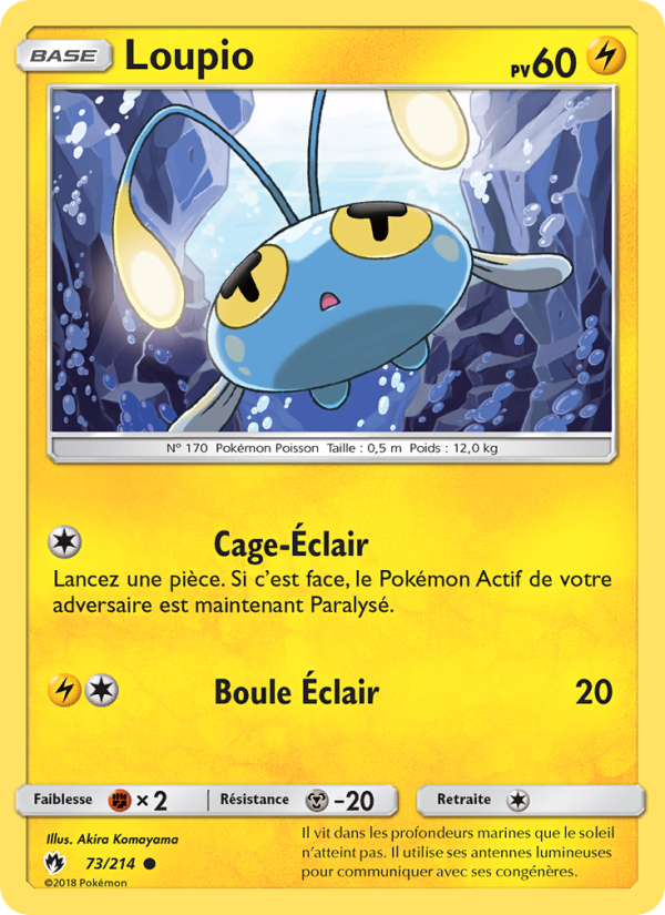 Loupio 73 — Tonnerre Perdu (French Pokémon TCG card)