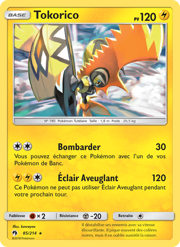 Tokorico 85 — Tonnerre Perdu (French Pokémon TCG card)