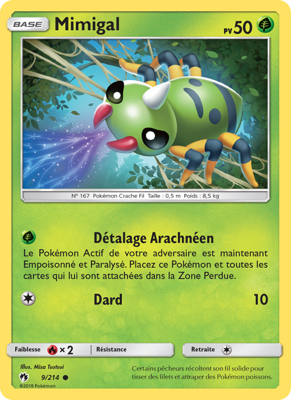 Mimigal 9 — Tonnerre Perdu (French Pokémon TCG card)