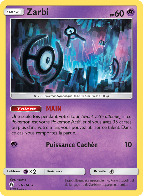 Zarbi 91 — Tonnerre Perdu (French Pokémon TCG card)