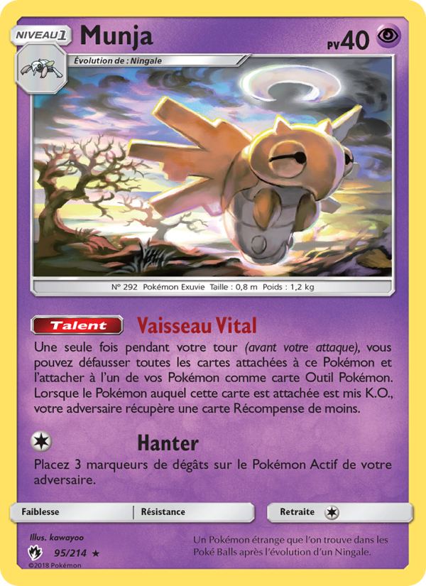 Munja 95 — Tonnerre Perdu (French Pokémon TCG card)