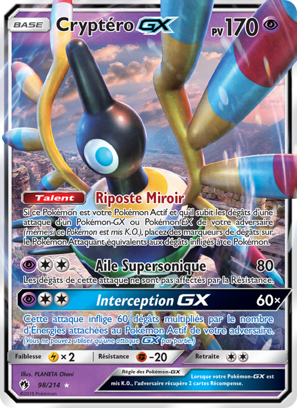 Cryptéro GX 98 — Tonnerre Perdu (French Pokémon TCG card)
