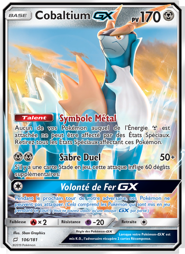 Cobaltium GX 106 — Duo de Choc (French Pokémon TCG card)