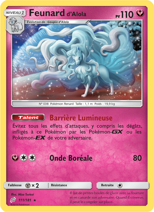 Feunard d’Alola 111 — Duo de Choc (French Pokémon TCG card)