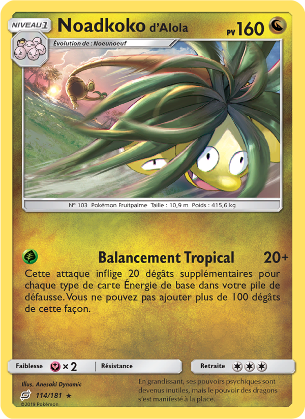 Noadkoko d’Alola 114 — Duo de Choc (French Pokémon TCG card)