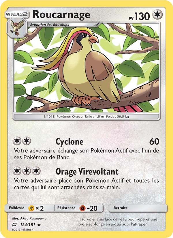 Roucarnage 124 — Duo de Choc (French Pokémon TCG card)