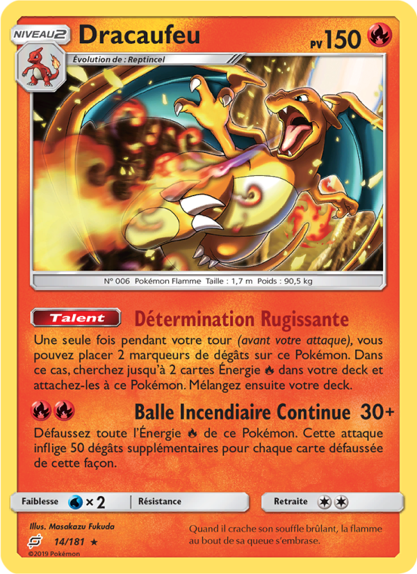 Dracaufeu 14 — Duo de Choc (French Pokémon TCG card)