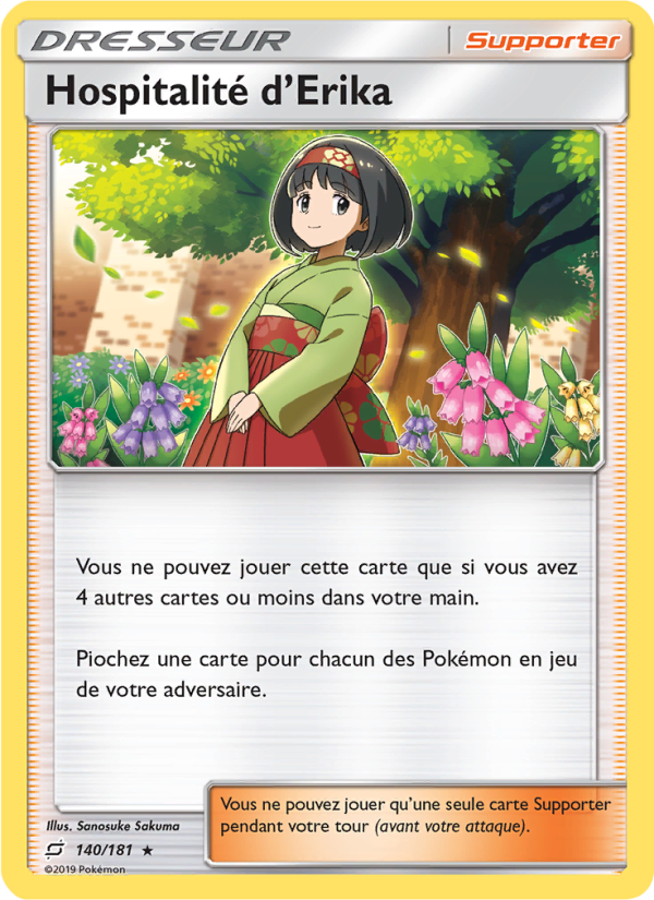 Hospitalité d’Erika 140 — Duo de Choc (French Pokémon TCG card)