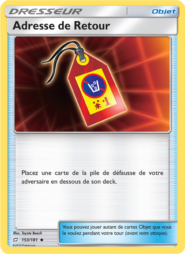Adresse de Retour 153 — Duo de Choc (French Pokémon TCG card)