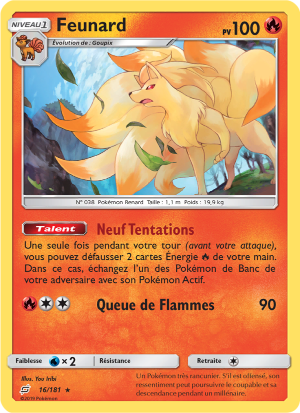 Feunard 16 — Duo de Choc (French Pokémon TCG card)