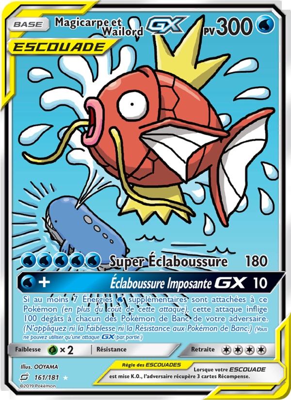 Magicarpe et Wailord GX 161 — Duo de Choc (French Pokémon TCG card)