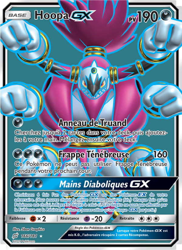 Hoopa GX 166 — Duo de Choc (French Pokémon TCG card)