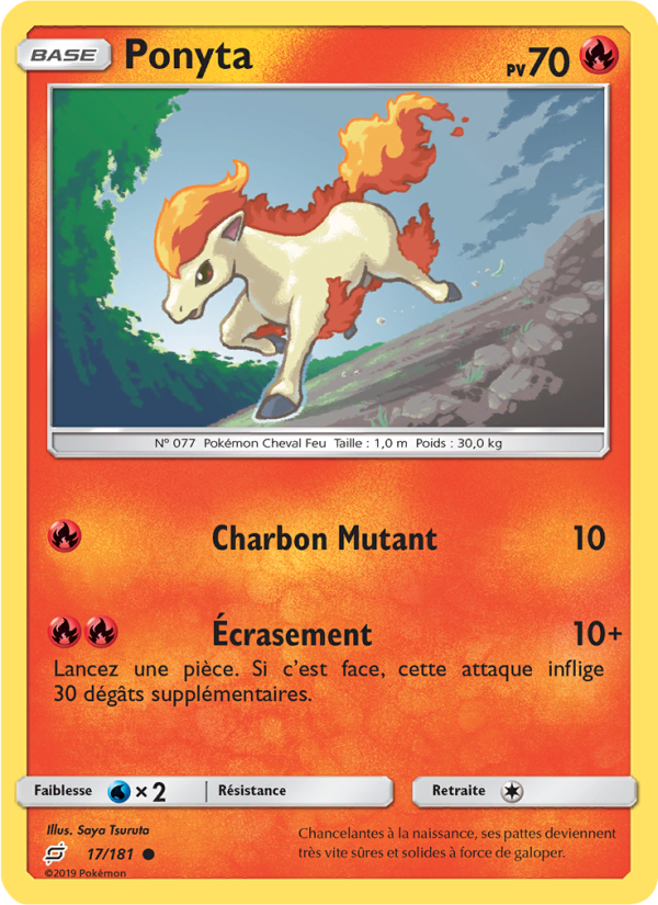 Ponyta 17 — Duo de Choc (French Pokémon TCG card)