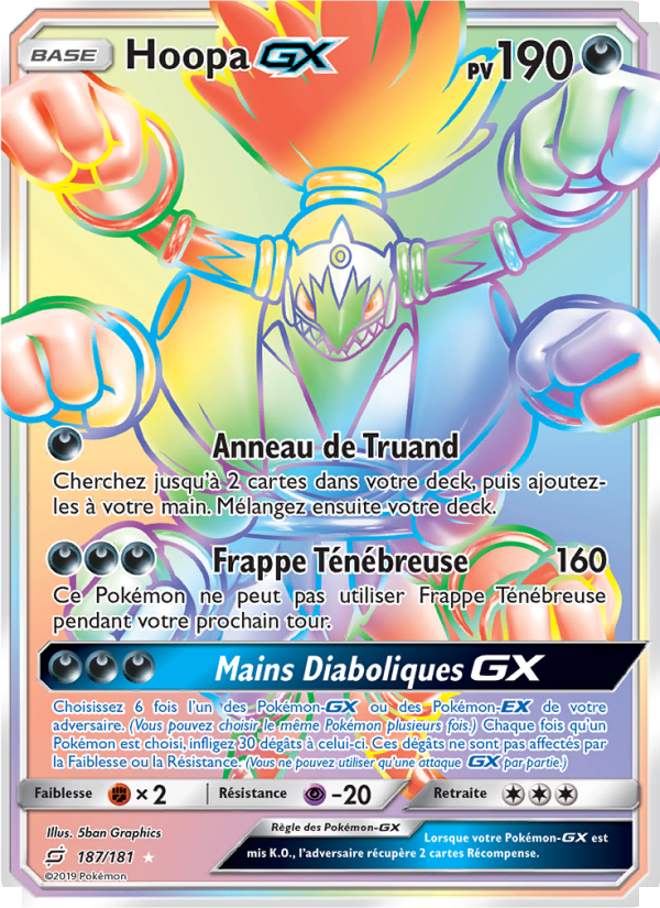 Hoopa GX 187 — Duo de Choc (French Pokémon TCG card)