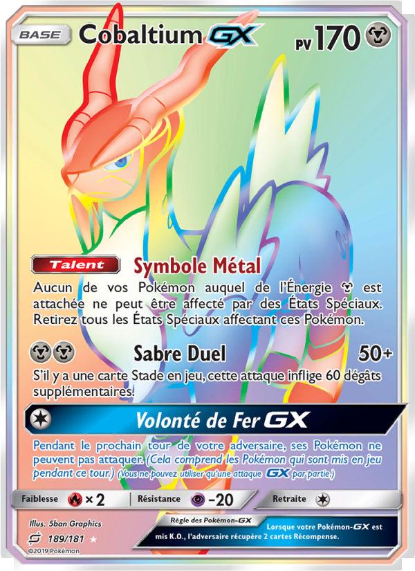 Cobaltium GX 189 — Duo de Choc (French Pokémon TCG card)