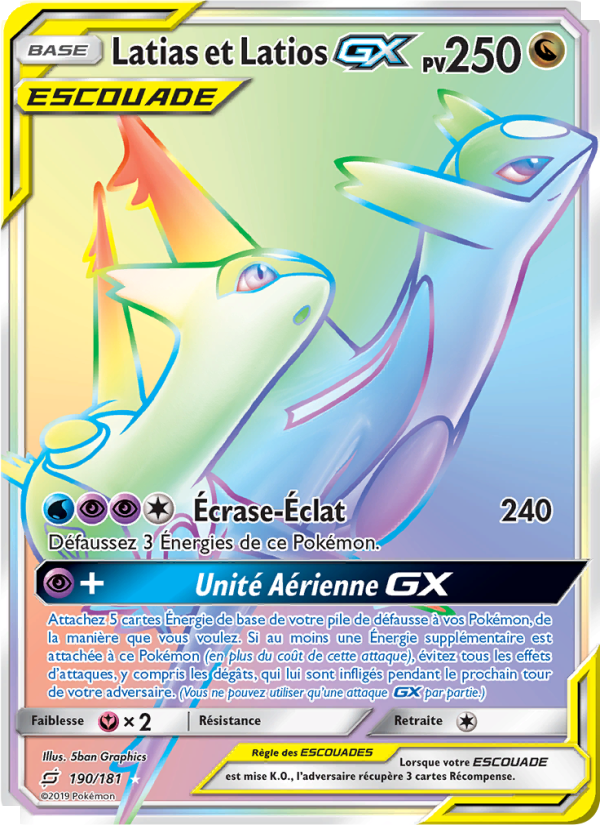 Latias et Latios GX 190 — Duo de Choc (French Pokémon TCG card)