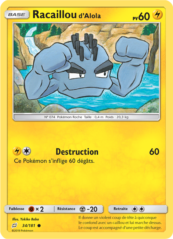 Racaillou d’Alola 34 — Duo de Choc (French Pokémon TCG card)