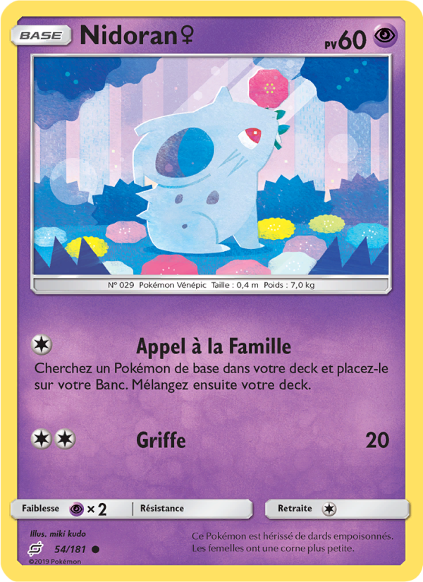 Nidoran♀ 54 — Duo de Choc (French Pokémon TCG card)