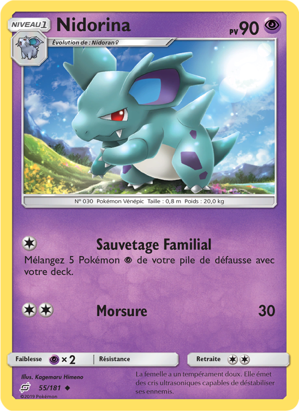 Nidorina 55 — Duo de Choc (French Pokémon TCG card)