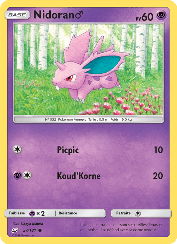 Nidoran♂ 57 — Duo de Choc (French Pokémon TCG card)