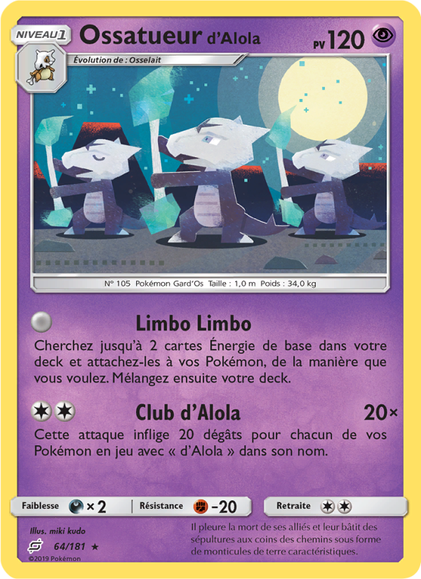 Ossatueur d’Alola 64 — Duo de Choc (French Pokémon TCG card)