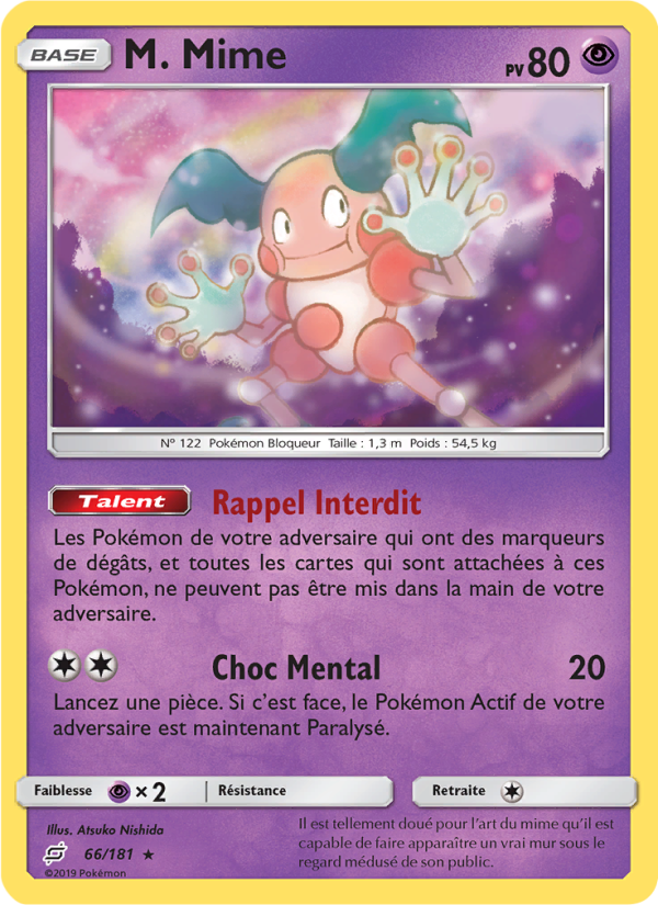 M. Mime 66 — Duo de Choc (French Pokémon TCG card)