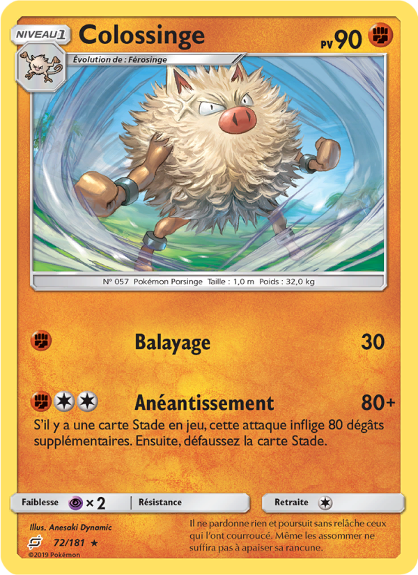 Colossinge 72 — Duo de Choc (French Pokémon TCG card)