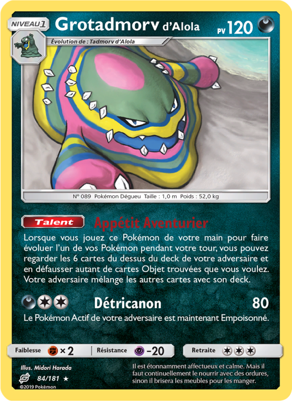 Grotadmorv d’Alola 84 — Duo de Choc (French Pokémon TCG card)