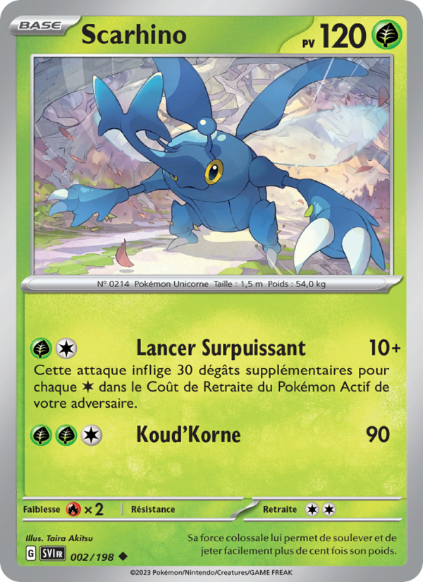 Scarhino 002 — Écarlate et Violet (French Pokémon TCG card)